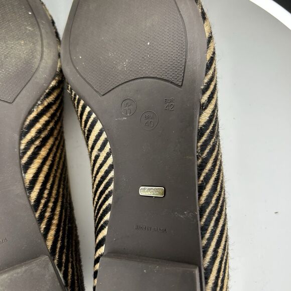 French Sole FS/NY Flats Taupe Black Stripe w/ Bows Style: GALE Womens Sz 11 - Picture 8 of 11